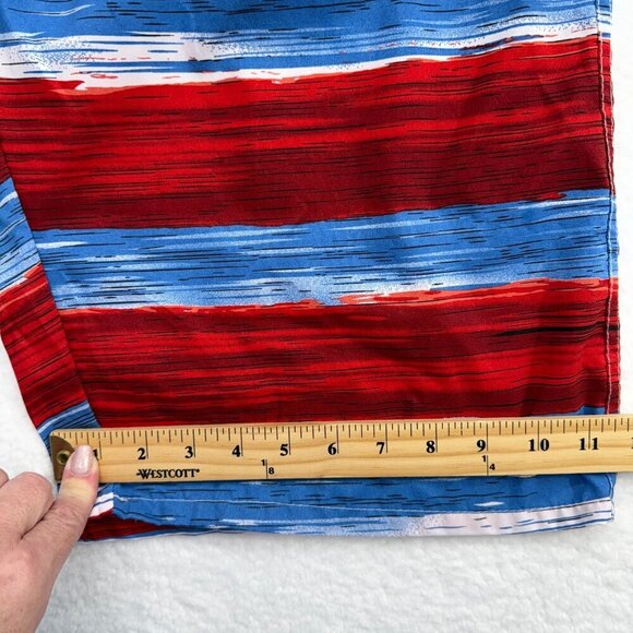 Sunsations American Flag Graphic Swim Trunks Mens 10" M July 4 Patriotic Beach - Picture 10 of 11